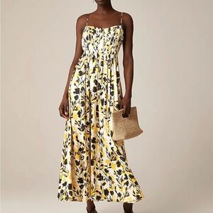 Floral Yellow and Black Maxi Dress
